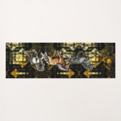 IJslanders in Gouden Diamanten Abstract Yogamat (Achterkant (horizontaal))