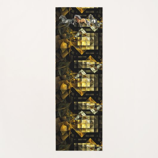 IJslanders in Gouden Diamanten Abstract Yogamat (Voorkant)