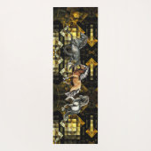 IJslanders in Gouden Diamanten Abstract Yogamat (Achterkant)