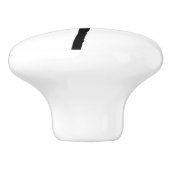 IJslandpalmsilhouet, zwart-wit Keramische Knop (Zijkant)