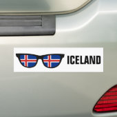 IJslands aangepaste tekst en kleurenbumpersticker Bumpersticker (Op auto)