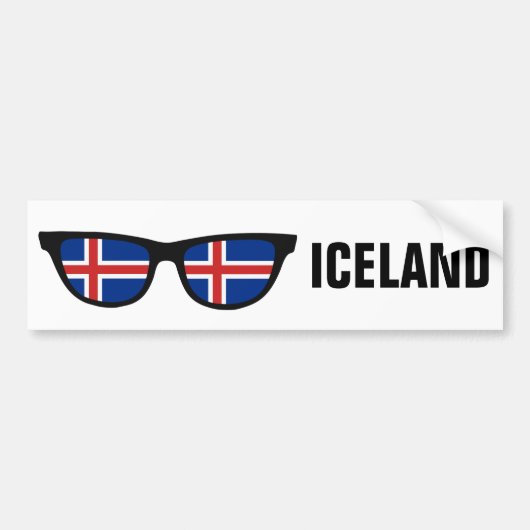 IJslands aangepaste tekst en kleurenbumpersticker Bumpersticker (Voorkant)