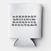 IJslands alfabet [Íslenska Stafrófið] Blikjeskoeler (Voorkant)