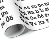 IJslands alfabet [Íslenska Stafrófið] Cadeaupapier (Rol Hoek)