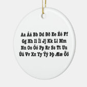 IJslands alfabet [Íslenska Stafrófið] Keramisch Ornament (Links)
