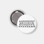 IJslands alfabet [Íslenska Stafrófið] Magneet (Voorkant / Achterkant)