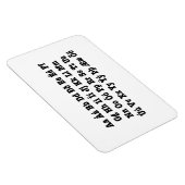 IJslands alfabet [Íslenska Stafrófið] Magneet (Rechterzijde)