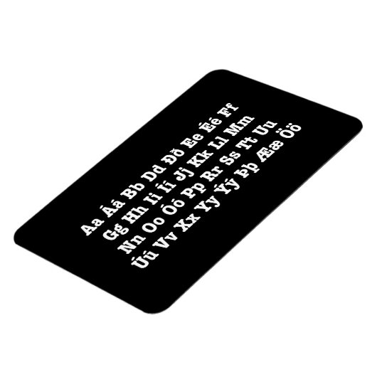 IJslands alfabet [Íslenska Stafrófið] Magneet (Linkerzijde)