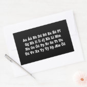 IJslands alfabet [Íslenska Stafrófið] Rechthoekige Sticker (Envelop)