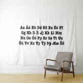 IJslands alfabet [Íslenska Stafrófið] Wandkleed (In Situ (horizontaal))