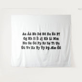 IJslands alfabet [Íslenska Stafrófið] Wandkleed (Voorkant (horizontaal))