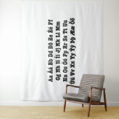 IJslands alfabet [Íslenska Stafrófið] Wandkleed (In situ)