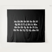 IJslands alfabet [Íslenska Stafrófið] Wandkleed (Voorkant (horizontaal))