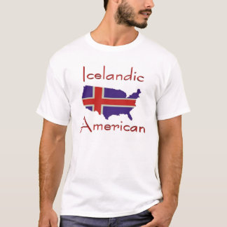 IJslands-Amerikaans-Amerikaanse kaart T-Shirt