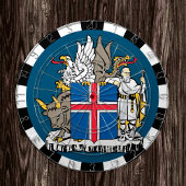 IJslands dartboard, IJslandse vlagdonker spelbord Dartbord