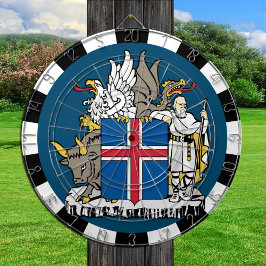 IJslands dartboard, IJslandse vlagdonker spelbord Dartbord