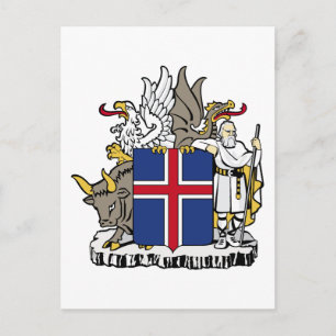ijslands embleem briefkaart