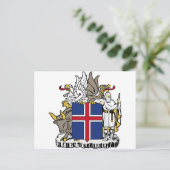 ijslands embleem briefkaart (Staand voorkant)