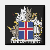 ijslands embleem magneet (Voorkant)