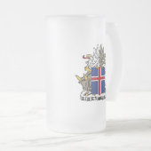 ijslands embleem matglas bierpul (Voorkant rechts)