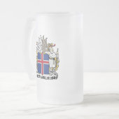 ijslands embleem matglas bierpul (Voorkant links)