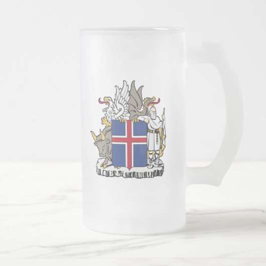 ijslands embleem matglas bierpul (Rechts)