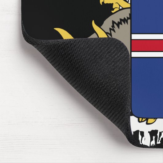 ijslands embleem muismat (Hoek)