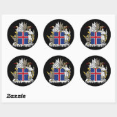 ijslands embleem ronde sticker