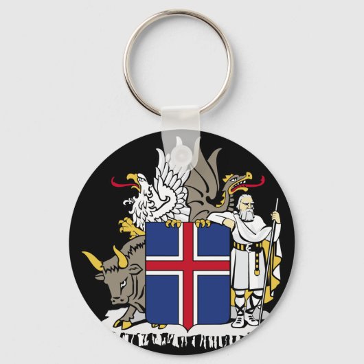 ijslands embleem sleutelhanger (Voorkant)