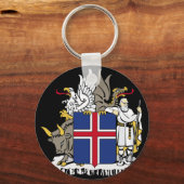 ijslands embleem sleutelhanger (Voorkant)