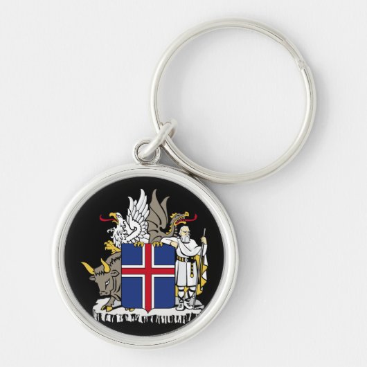 ijslands embleem sleutelhanger (Voorkant)