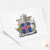 ijslands embleem vierkante sticker (Envelop)