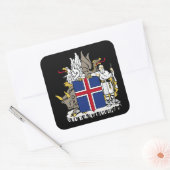 ijslands embleem vierkante sticker (Envelop)
