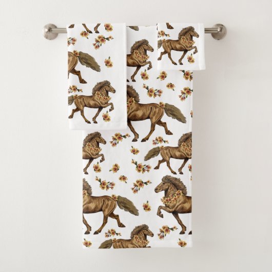 IJslands en bloemen in de jaren dertig Bad Handdoek (Insitu)