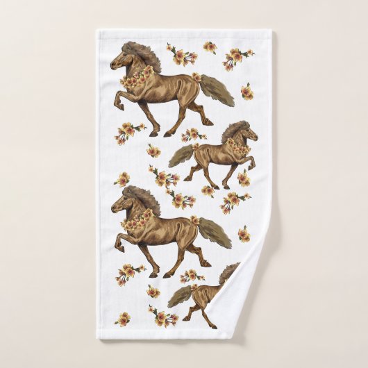 IJslands en bloemen in de jaren dertig Bad Handdoek (Handdoek)