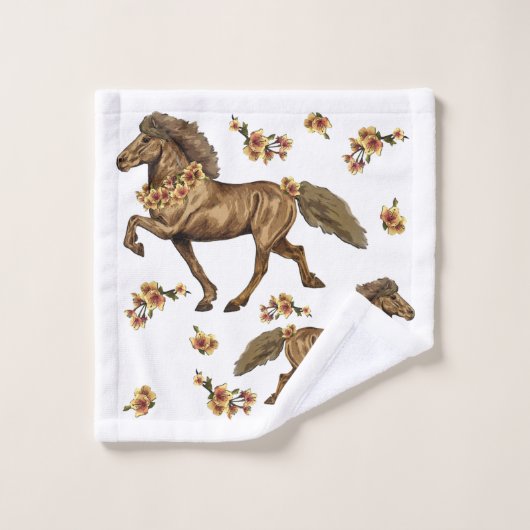 IJslands en bloemen in de jaren dertig Bad Handdoek (Wasdoekje)