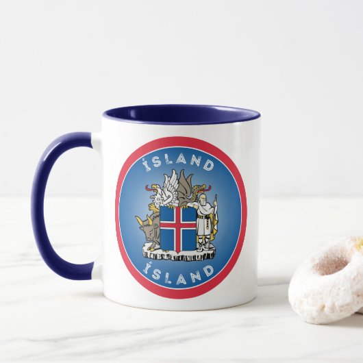 IJslands Erfgoedembleem Mok (Met donut)