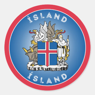 IJslands Erfgoedembleem Ronde Sticker