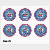 IJslands Erfgoedembleem Ronde Sticker (Vel)