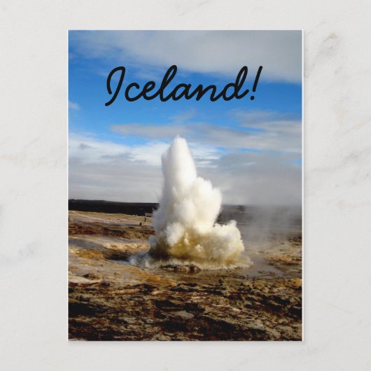 IJslands Geyser Briefkaart (Voorkant)