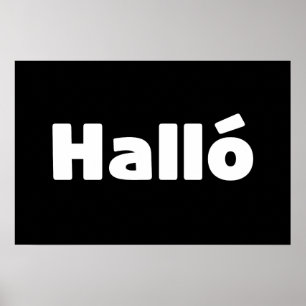 IJslands Halló { Hallo ) IJslandse Taal Poster
