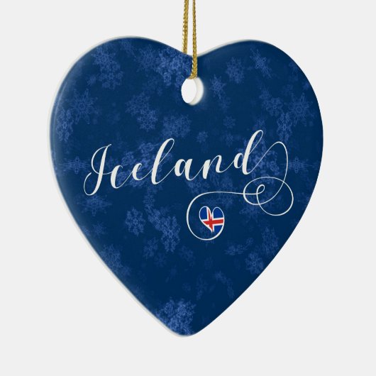 IJslands hart, kerstboomversiering Keramisch Ornament (Rechts)