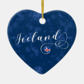 IJslands hart, kerstboomversiering Keramisch Ornament (Voorkant)