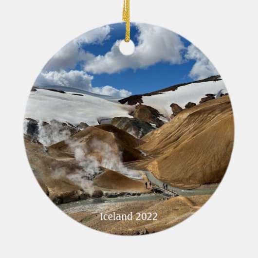 IJslands hooglandsieraad Keramisch Ornament (Achterkant)