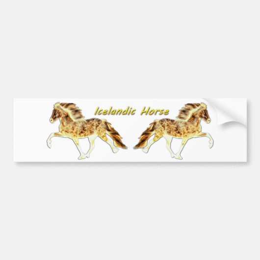 IJslands in brand Bumpersticker (Voorkant)