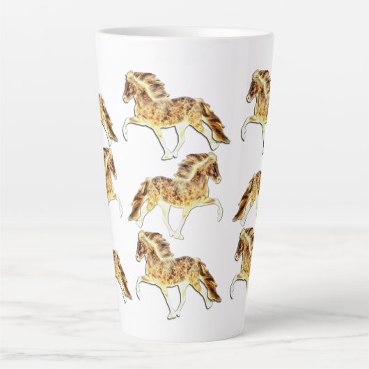 IJslands in brand Latte Mok (Voorkant)