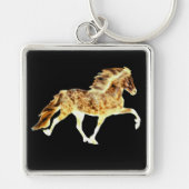 IJslands in brand Sleutelhanger (Voorkant)