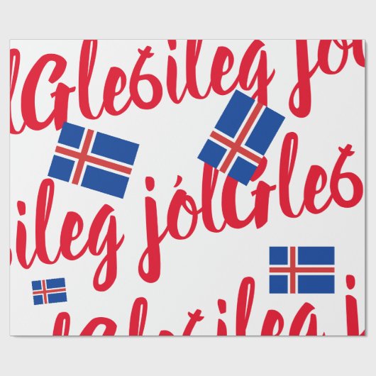 IJslands kerstpapier Cadeaupapier (Vlak)