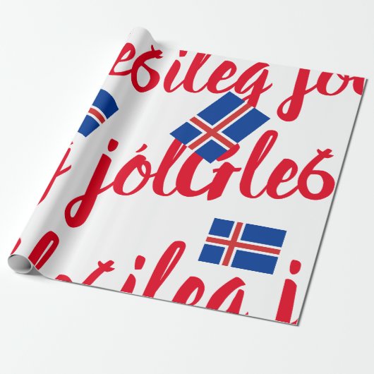 IJslands kerstpapier Cadeaupapier (Uitgerold)
