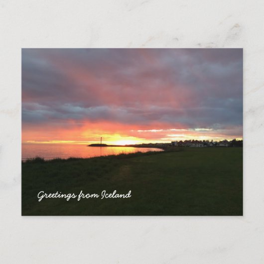 Ijslands landschap briefkaart (Voorkant)